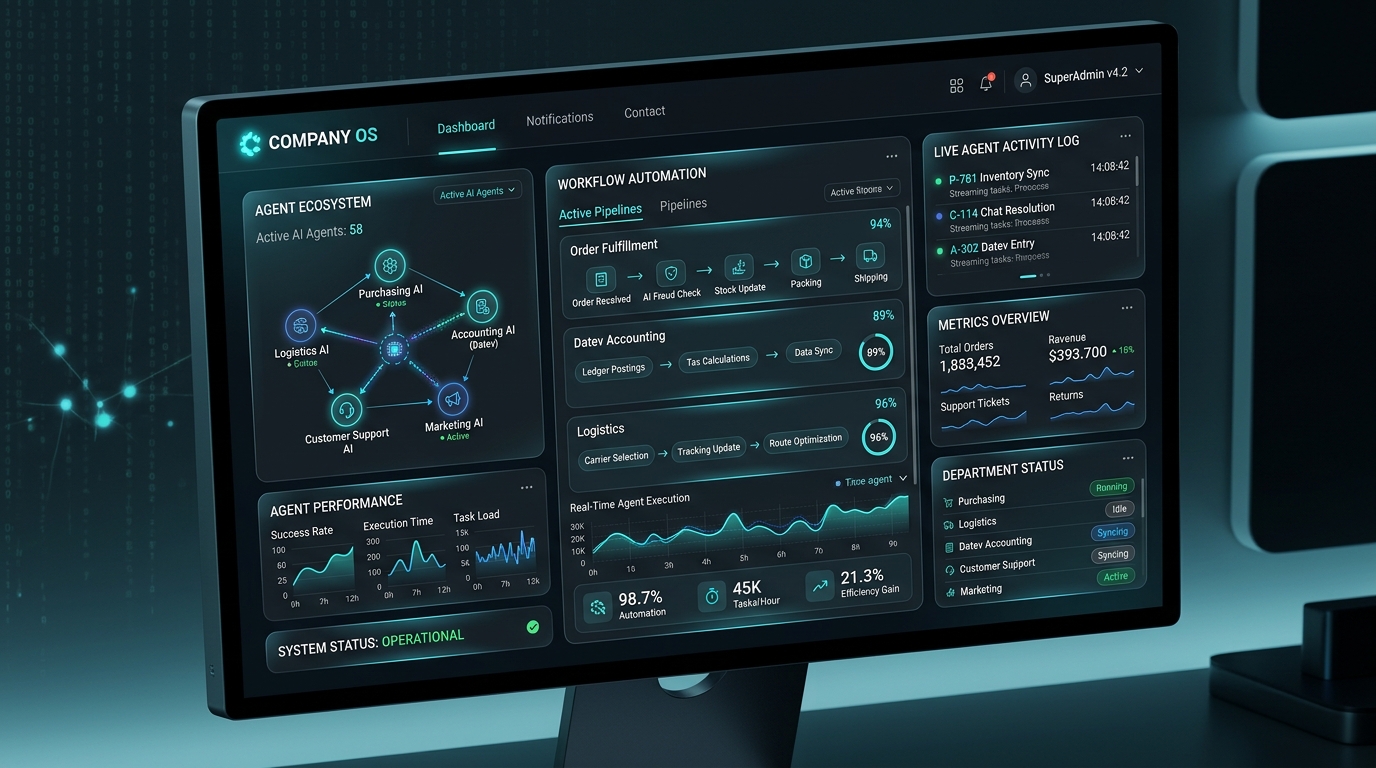 Company OS - Autonomes E-Commerce Betriebssystem mit KI-Agenten
